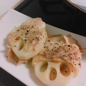 豚れんこん★味付けは、りんご玉ねぎソースだけ！